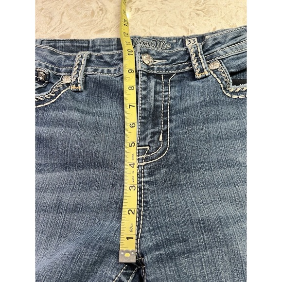 Miss Me Jeans Mid Rise Curvy Boot Size 33 Med Wash - Picture 7 of 11